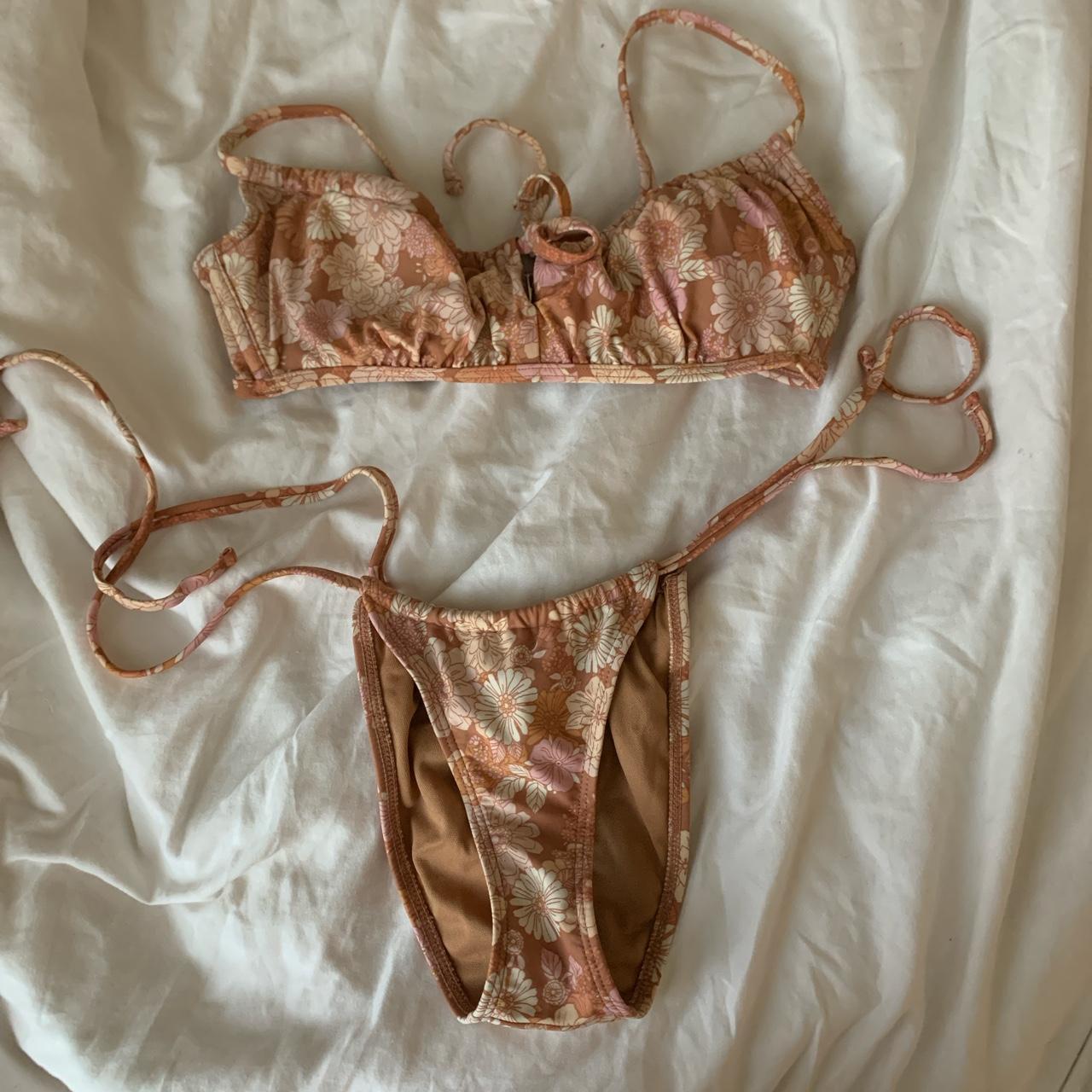 Target Women's Pink and Orange Bikinisandtankinisets Depop