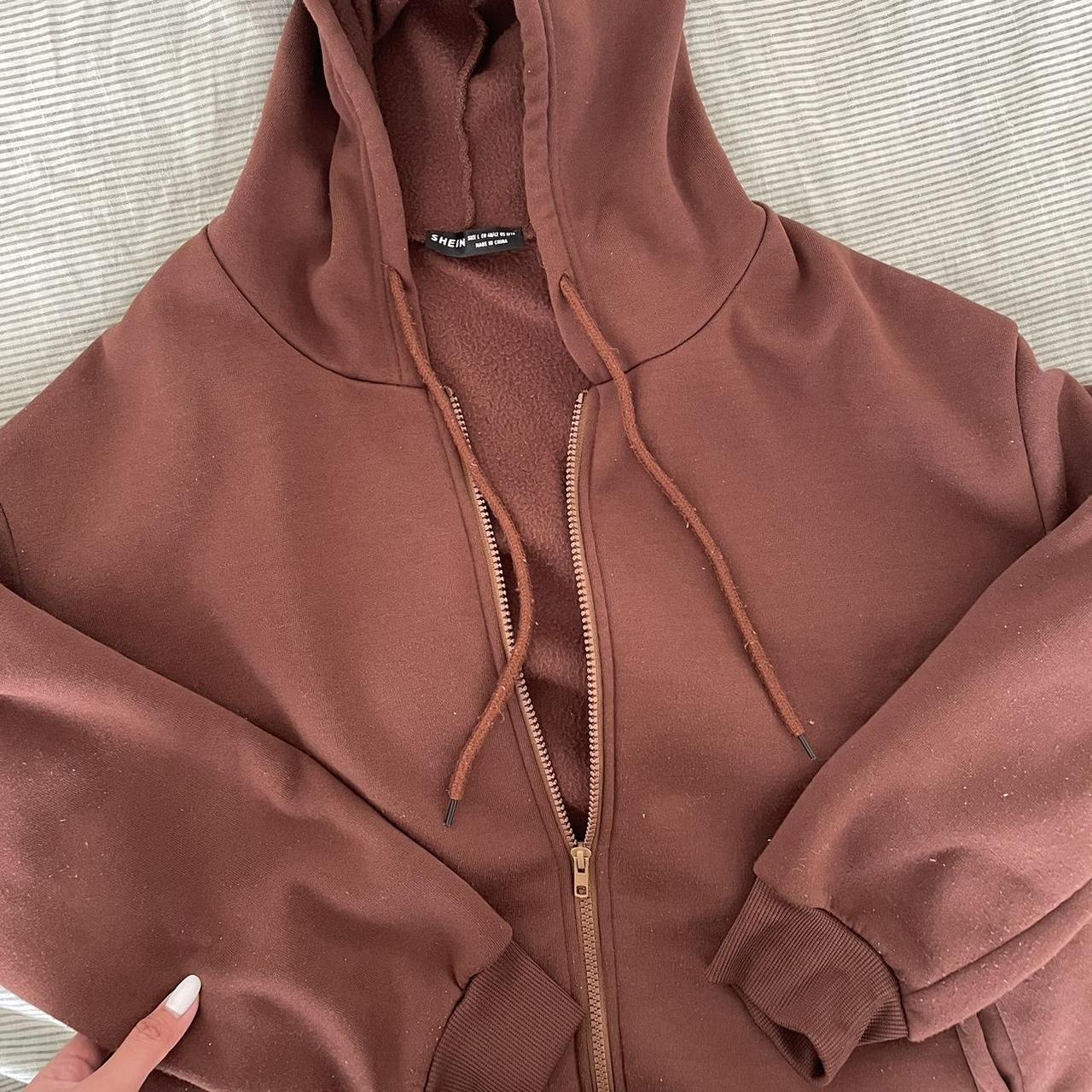 SHEIN BROWN ZIP UP JACKET 🤎 lightweight and... Depop