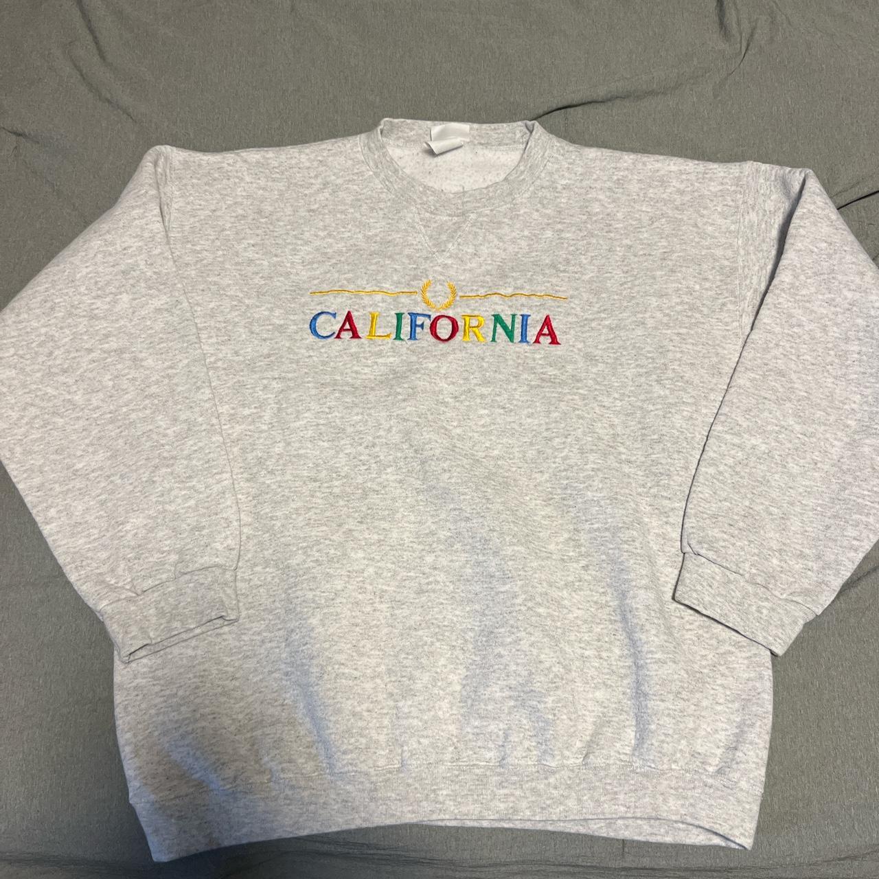California vintage embroidered sweatshirt Size... - Depop