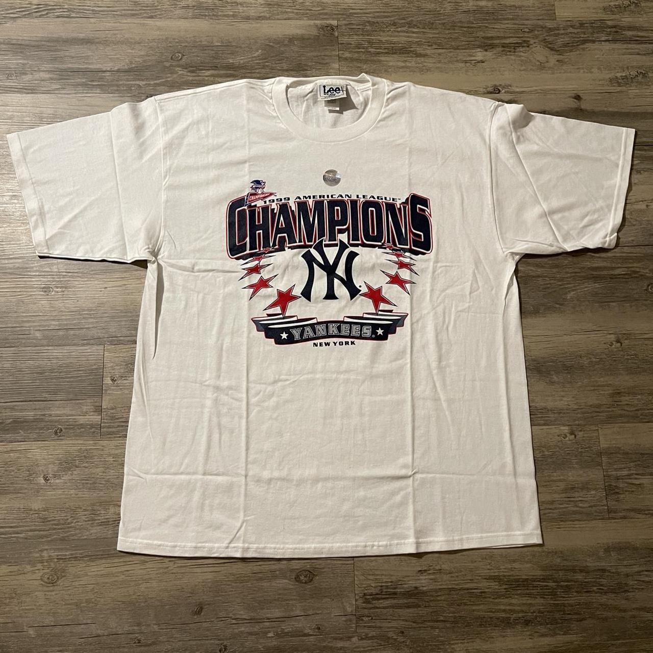 1999 N.Y. YANKEES american League Champions Tee Shirt Size 