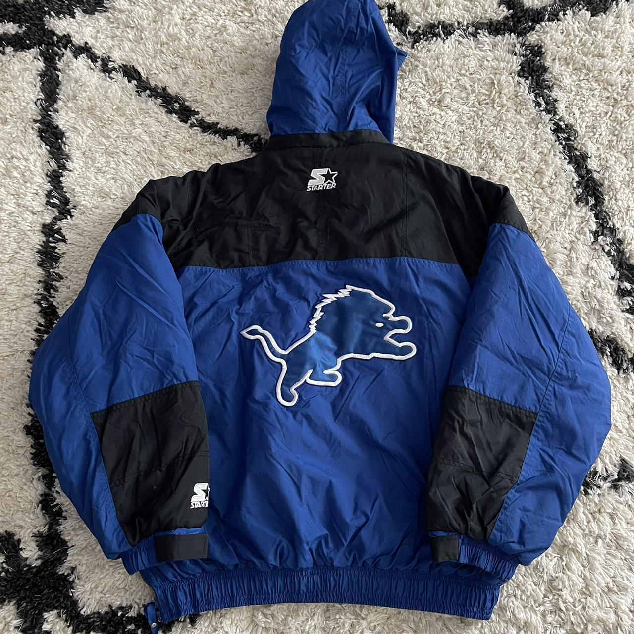 Vintage Detroit Lions Color Block Starter Satin - Depop