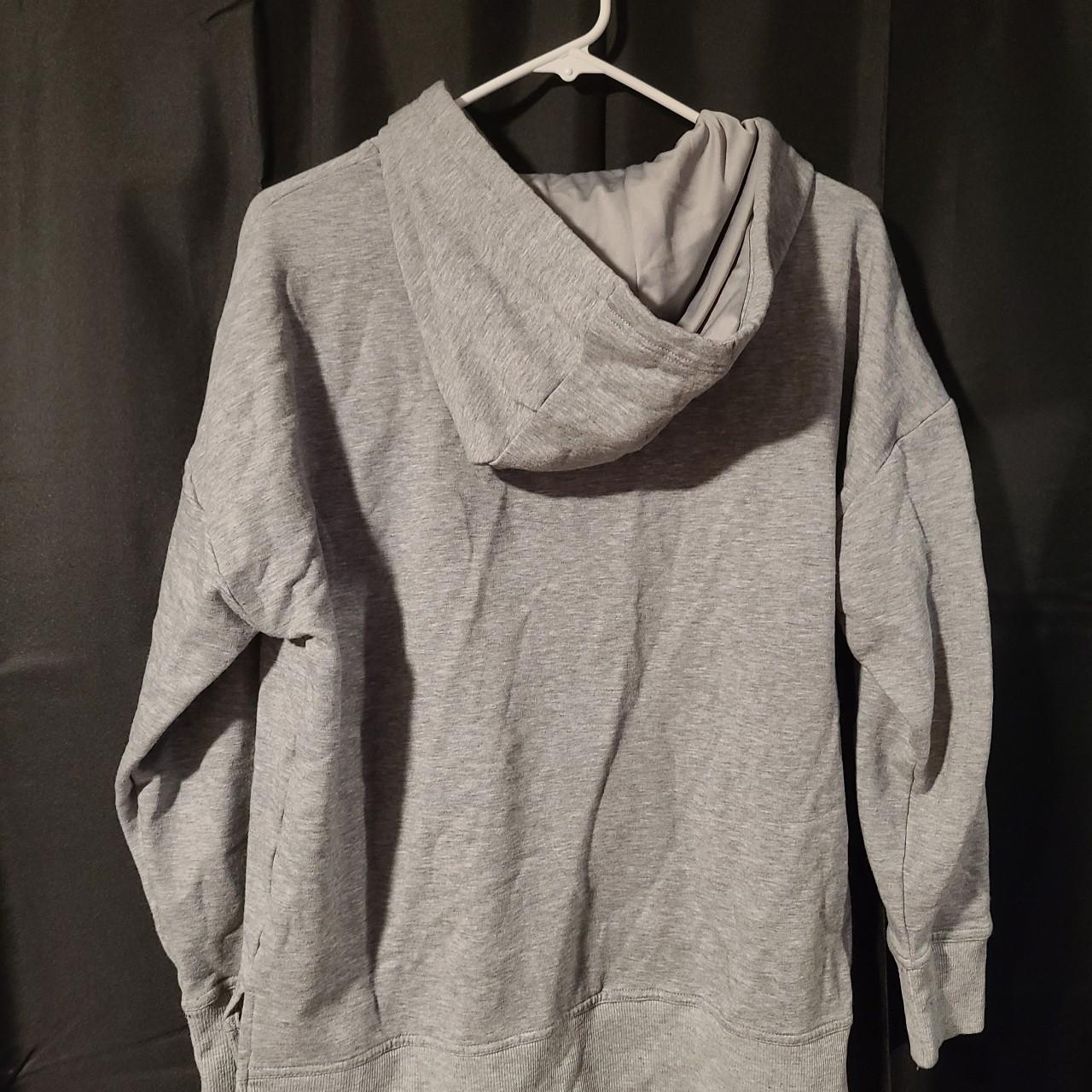 Tate McRae grey hoodie. Logo on front and sleeve.... Depop