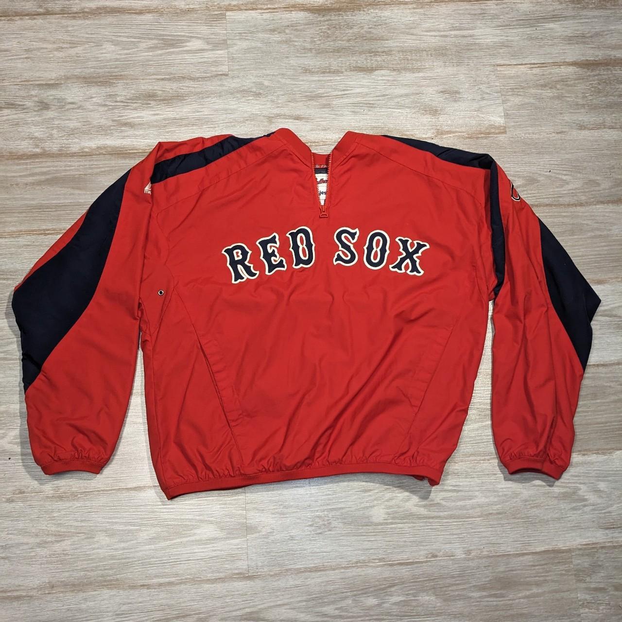 VINTAGE MAJESTIC boston red sox jacket authentic - Depop