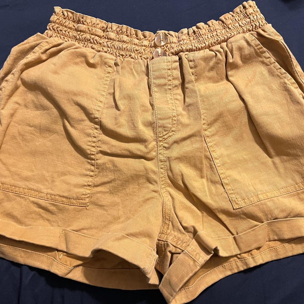 large high rise SO shorts, worn twice basically... - Depop