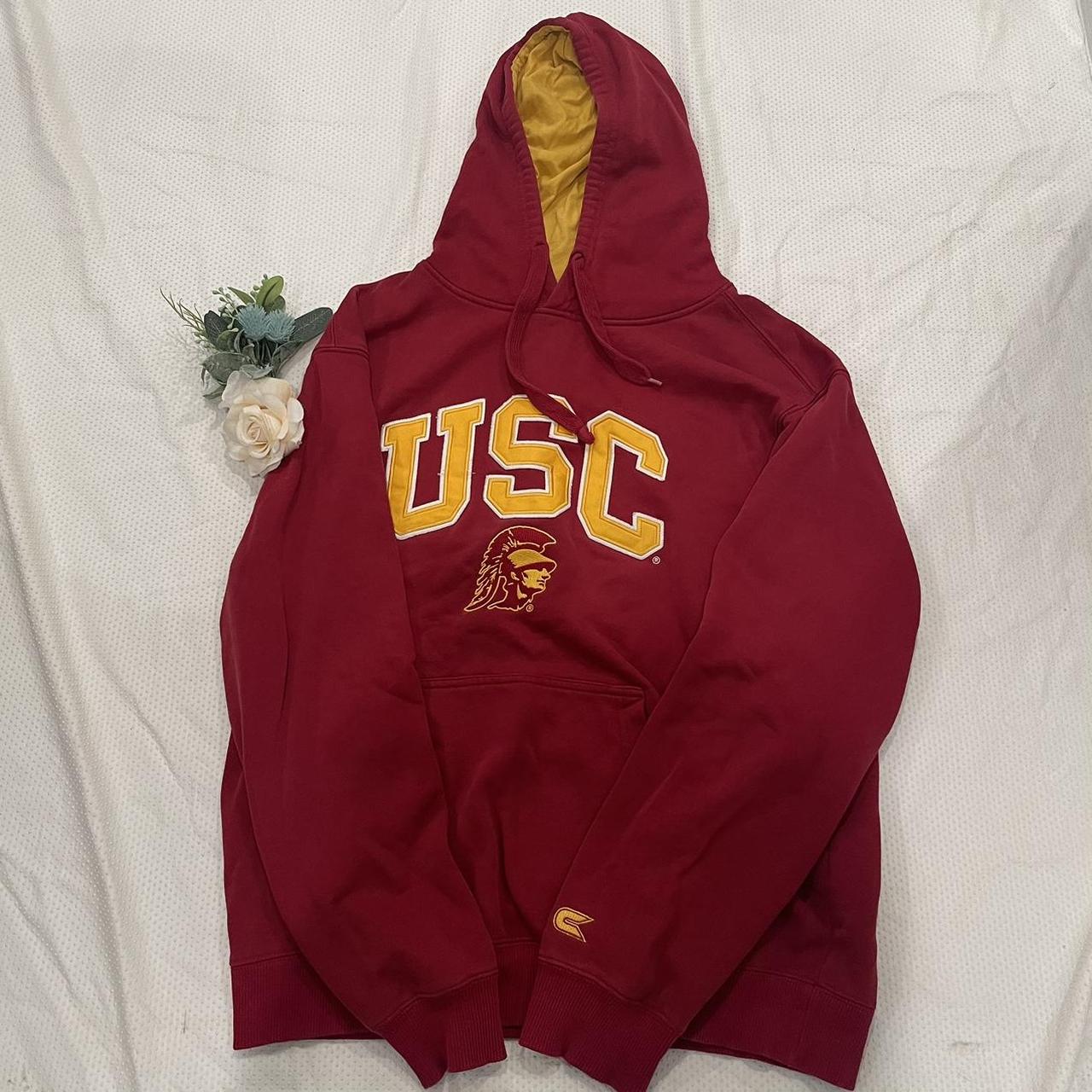 Colosseum Men's Red and Yellow Hoodie | Depop