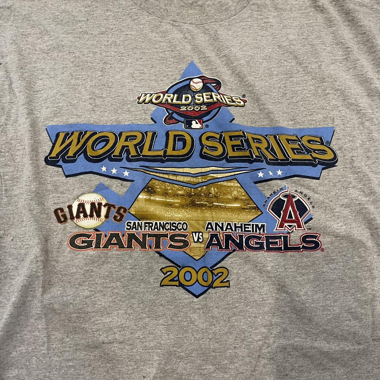 Anaheim Angels San Francisco Giants World Series 2002 Series Shirt Size XL