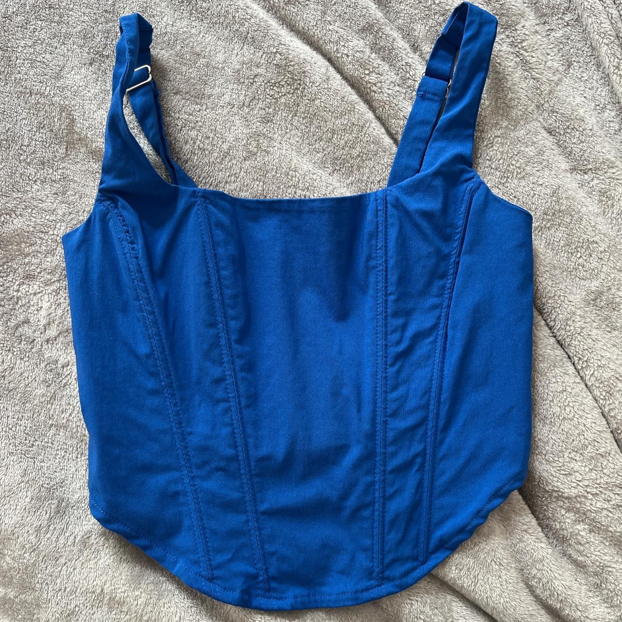 Suprè Blue Corset top Worn once Supre Glassons... Depop