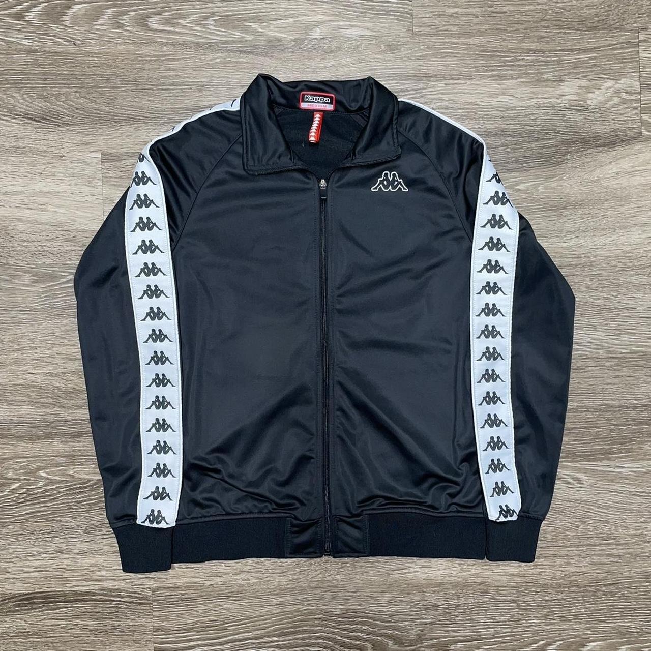 Kappa Men's Black and White Jacket | Depop