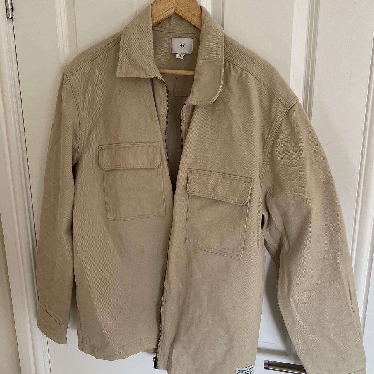 H and m beige over jacket Lovely piece for the end... - Depop