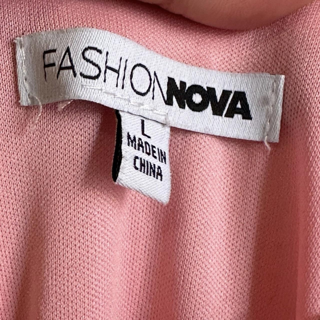 pink butterfly ruched dress size L fashion nova... Depop