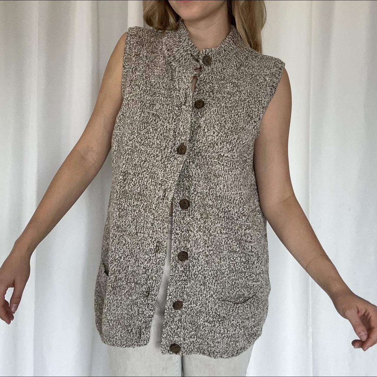 Women's retro knitted vest sleeveless cardigan pullover sweater top