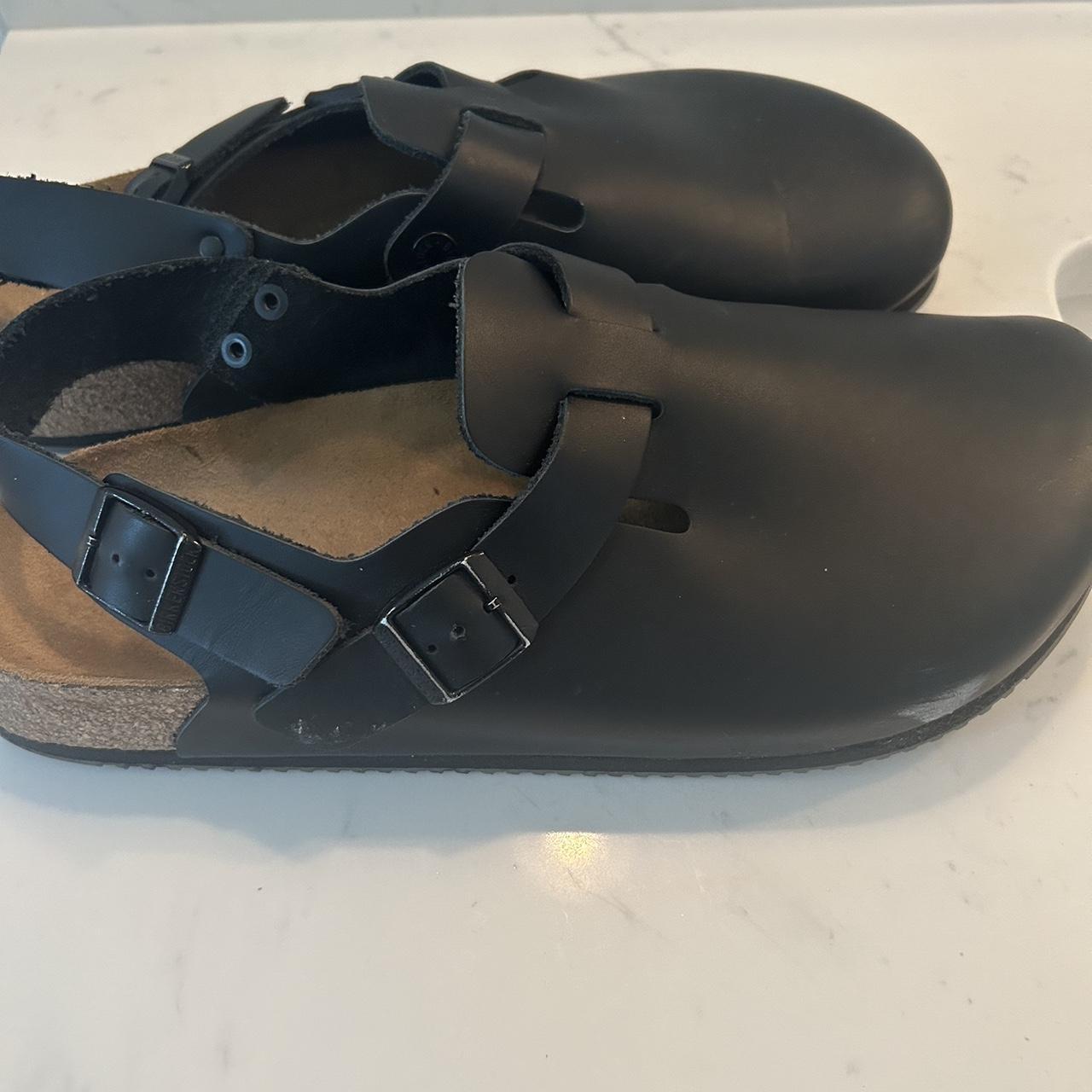 mens black plastic birkenstocks