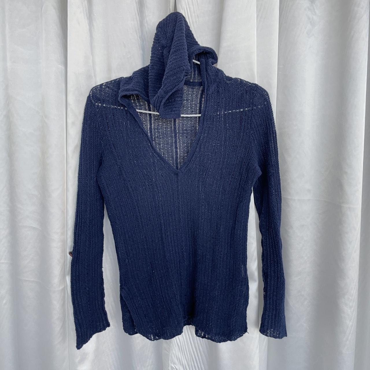 Women's Navy and Blue Jumper | Depop