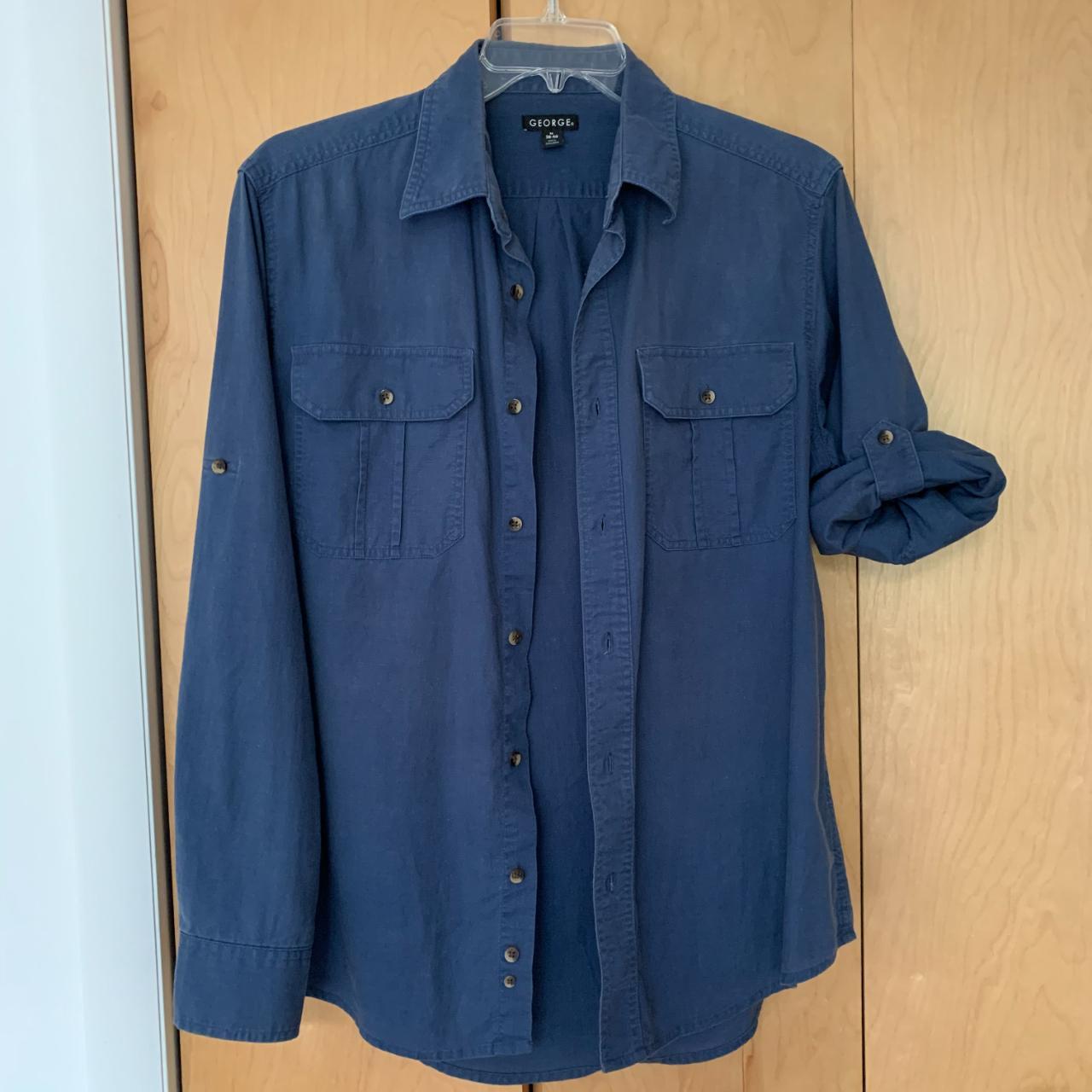 Men’s George brand 100% cotton button down shirt.... - Depop