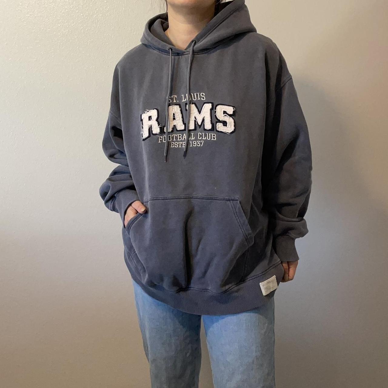 Vintage 90's St. Louis Rams Football Hoodie Size - Depop