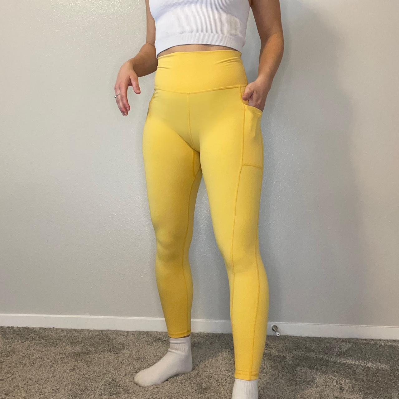 Yellow Colorfulkoala High Waisted Leggings Womens... Depop