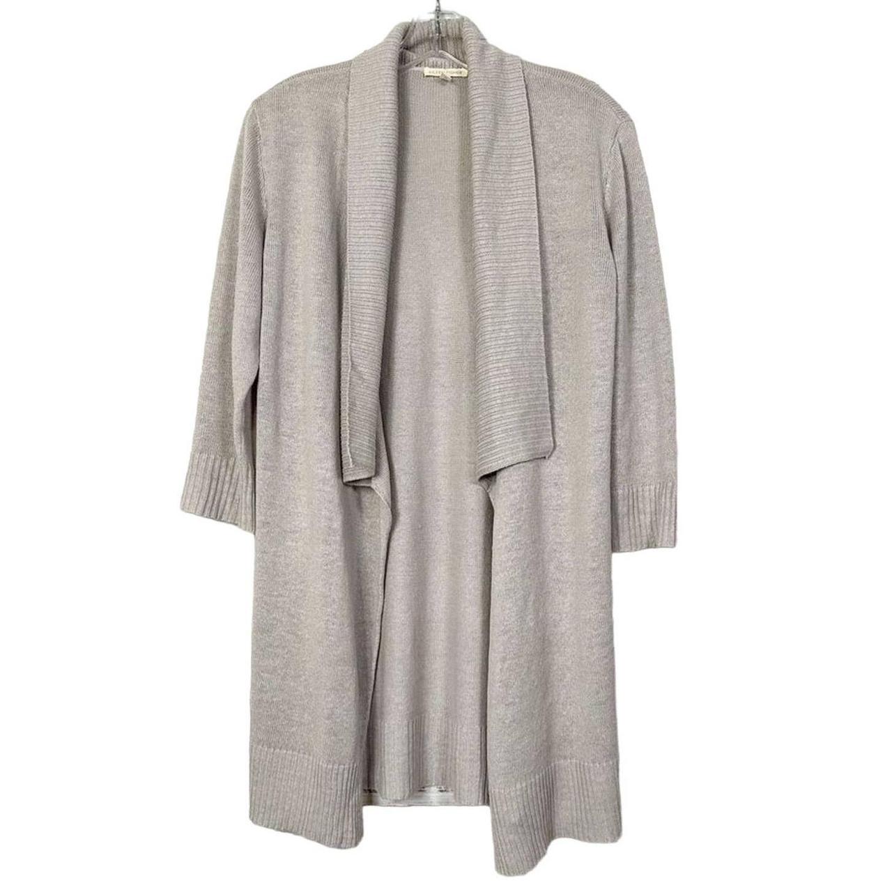 Eileen Fisher Womens purchases Open Front Cardigan Jacket Organic Linen Tan S