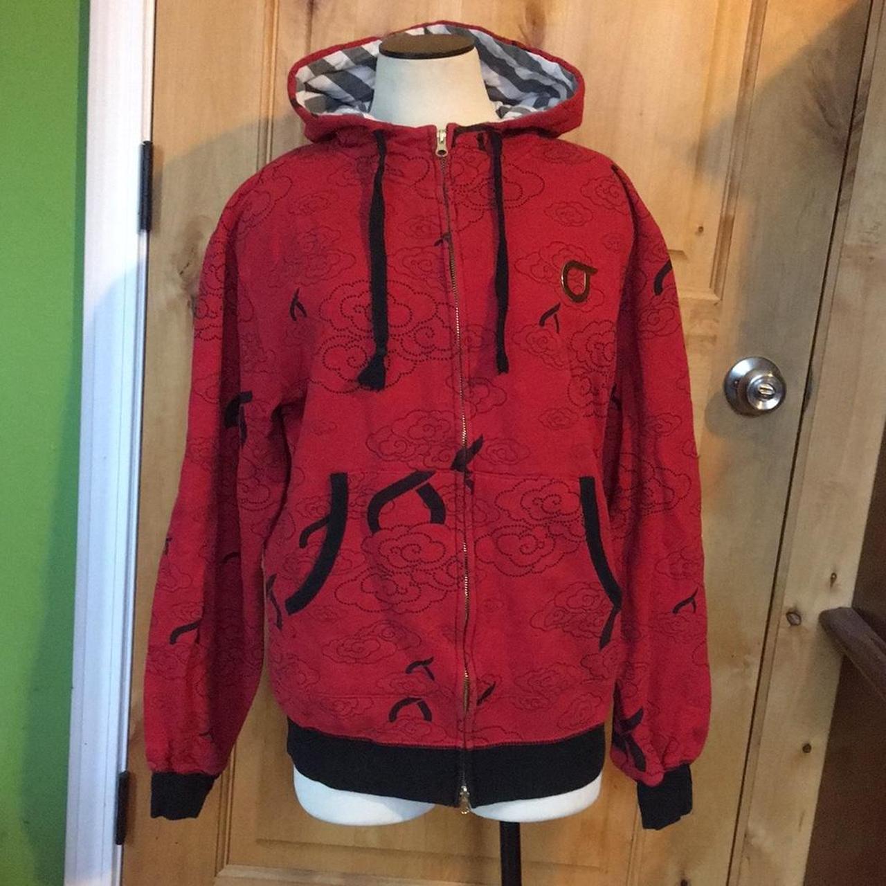 Hype Men's Red and Black Hoodie