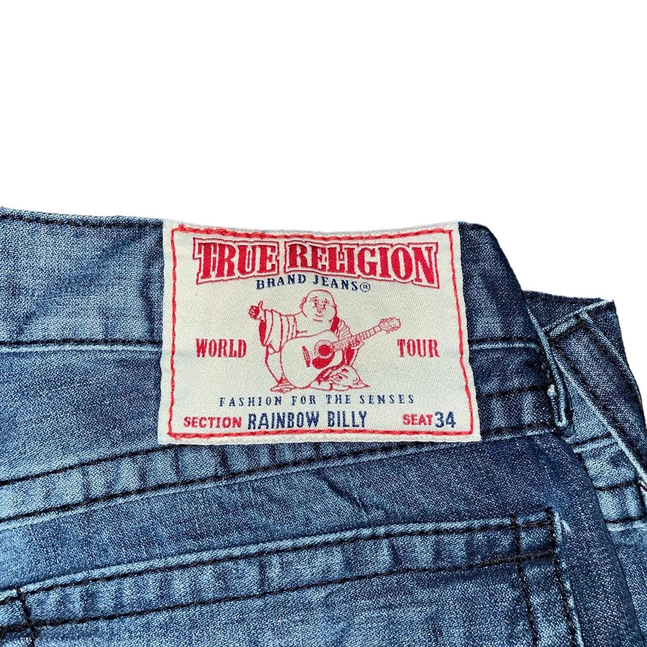 True Religion Rainbow Billy Jeans Size... - Depop