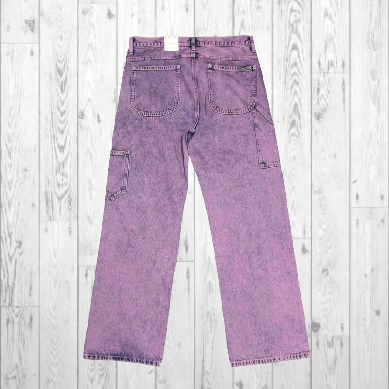 Calvin Klein Men's Purple Jeans Depop