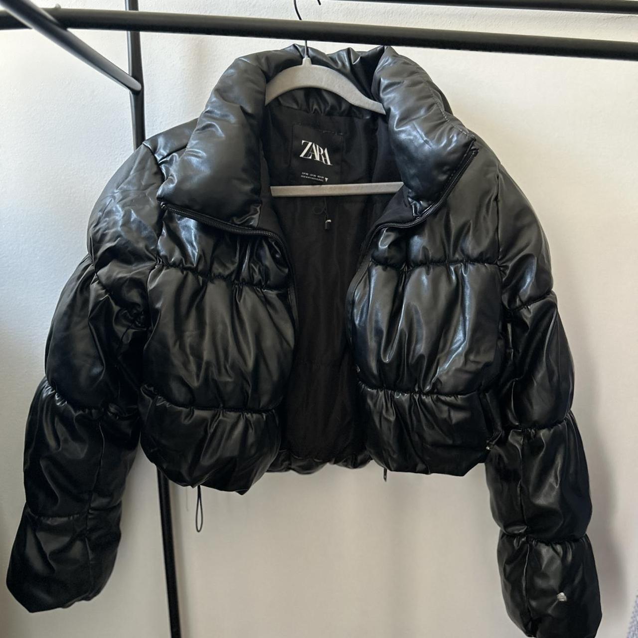 ジャケット・アウター ZARA SHINY PUFFER JACKET 100% FEATHER FILL PUFFER JACKET - Black | ZARA United States
