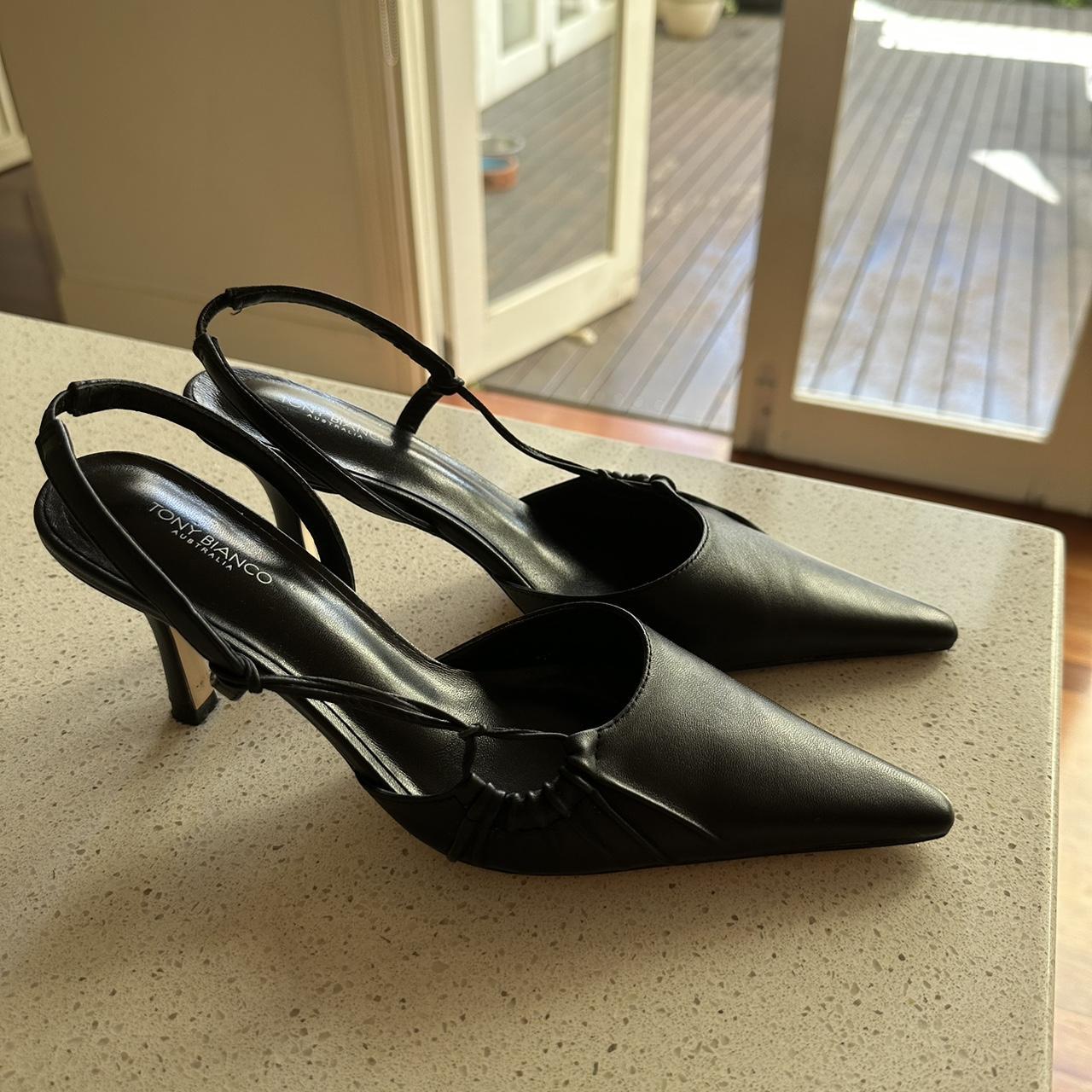 SELLING Tony Bianco Sakai Black Nappa Heels size 7.5... - Depop