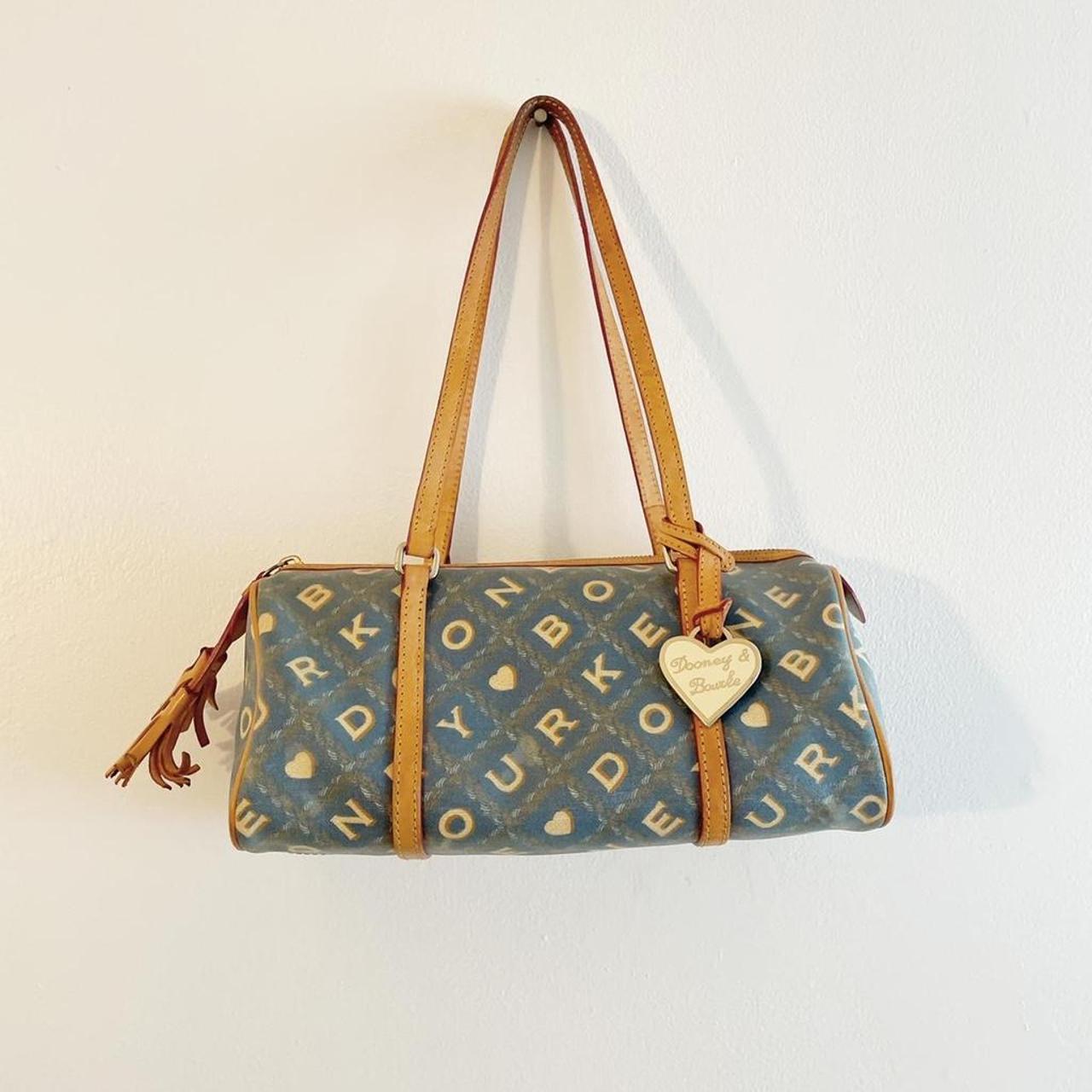 y2k dooney and bourke blue & tan shoulder bag. flaws... Depop