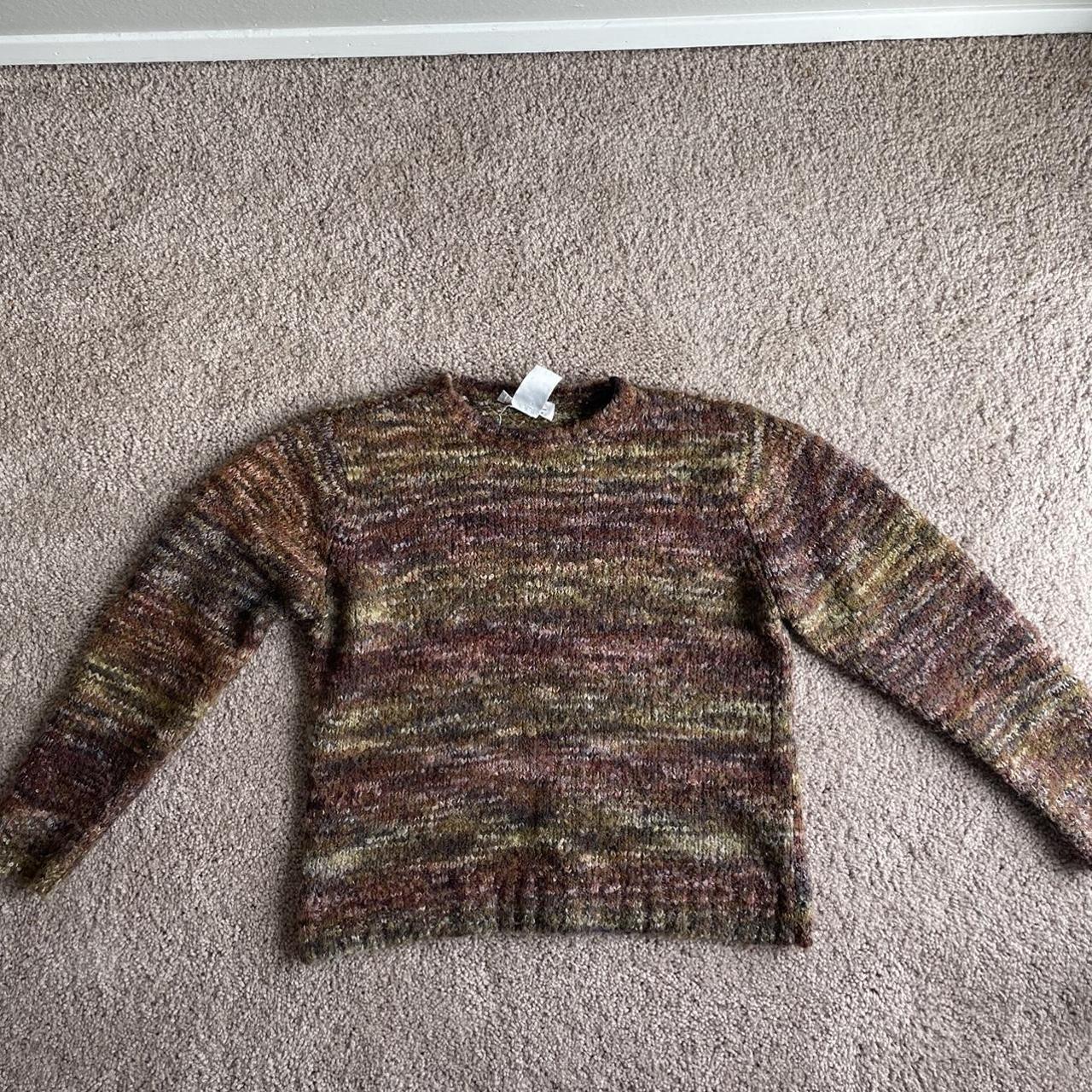 vintage sweater tag says small, would say fits like... - Depop