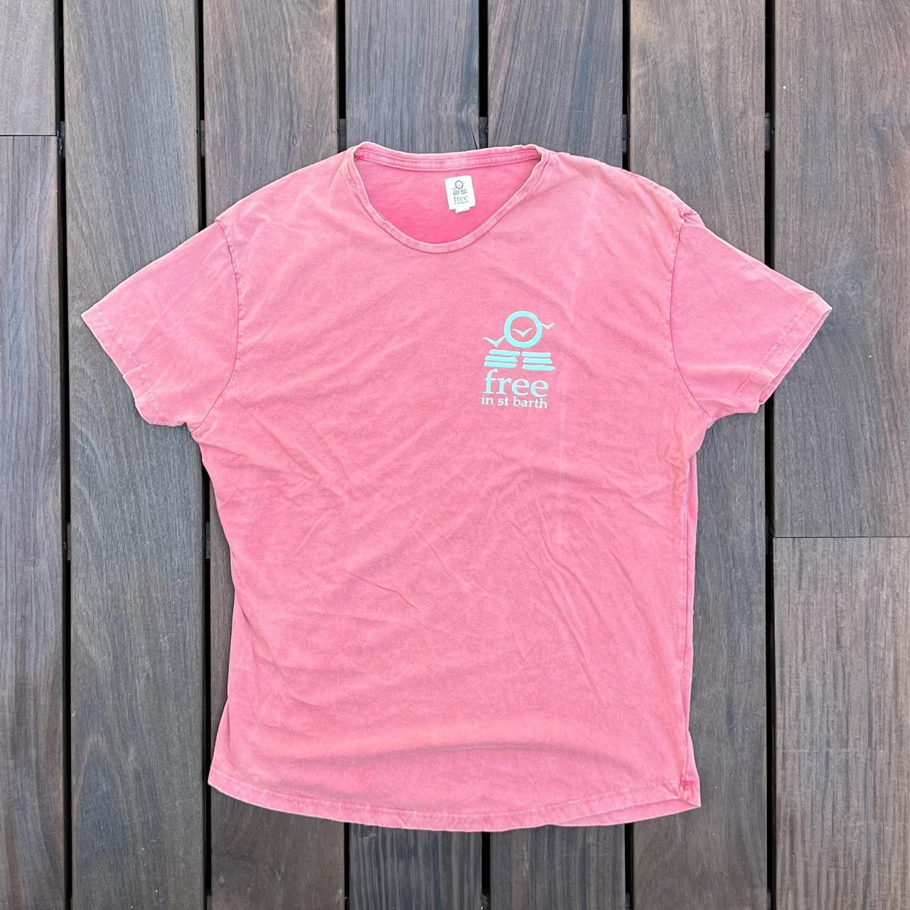 Men's Red and Green Tshirt Depop