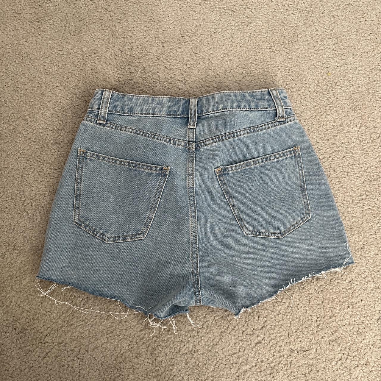 Wild Fable Two Tone Button Fly Jean Shorts Worn... - Depop