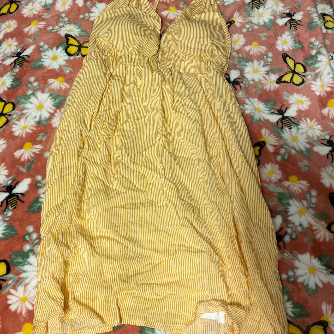 Rokoko Women's Yellow and White Dress (2)