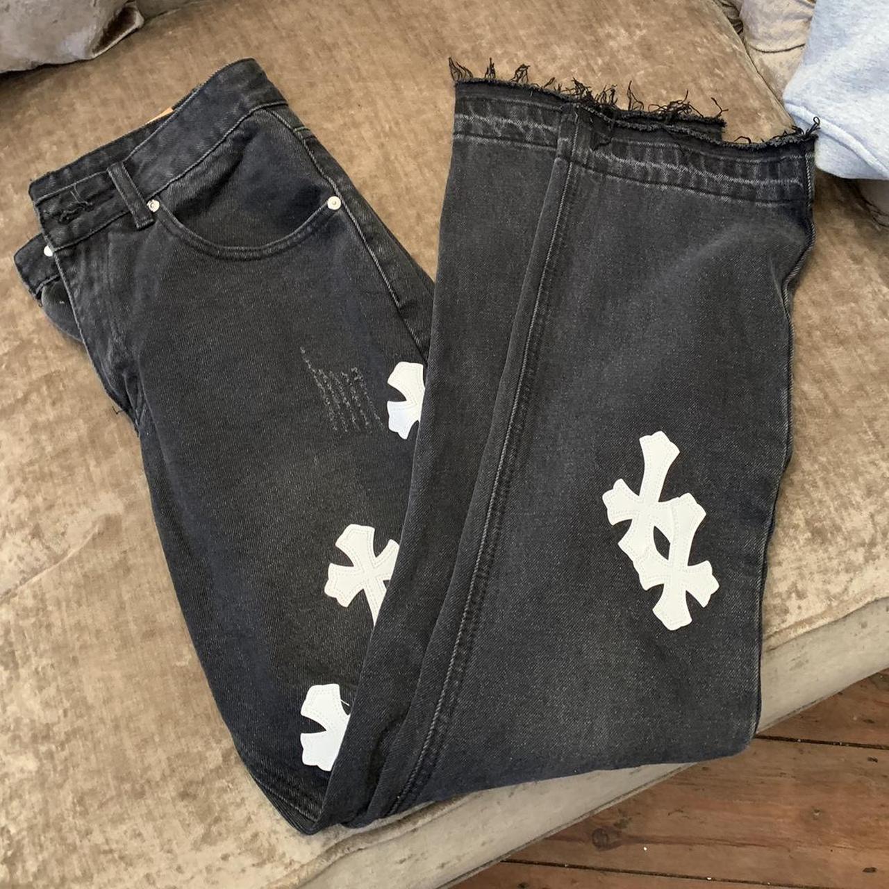 Men's Size 29-30 brand new Chrome Hearts denim - Depop