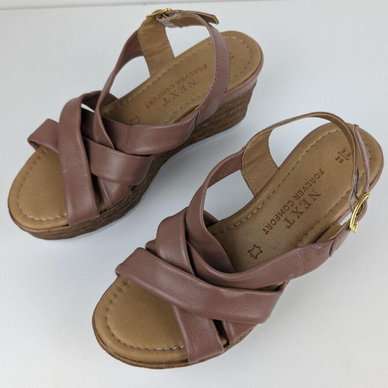 Rose Gold Forever Comfort® Slotted Wedge Gladiator Sandals