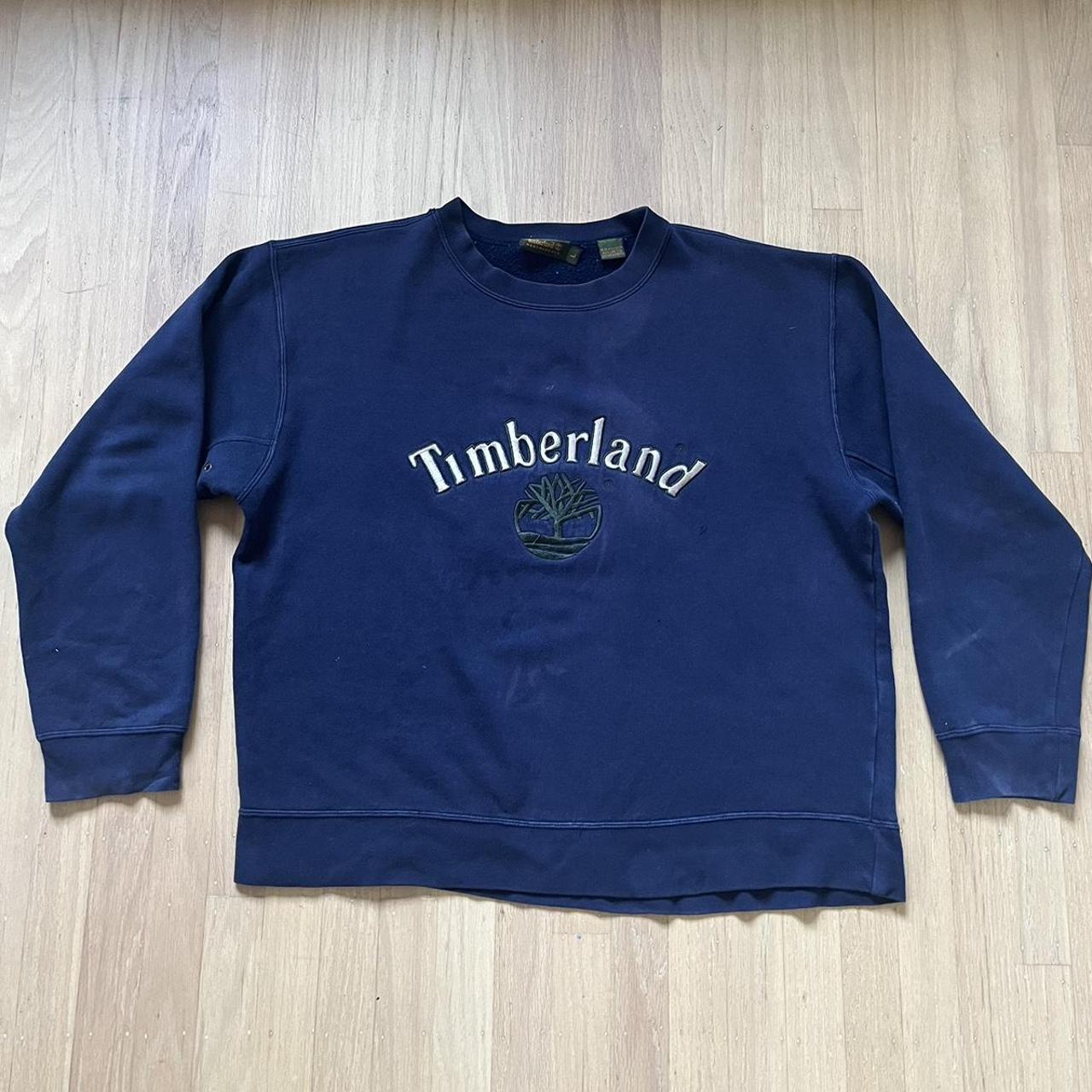 Vintage Timerland Crewneck Navy Blue Authentic Depop