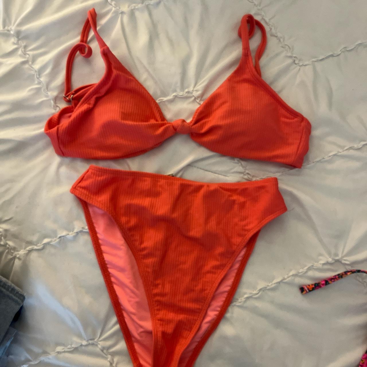 Coral Dippin daisys bikini! Size small top L bottom... Depop