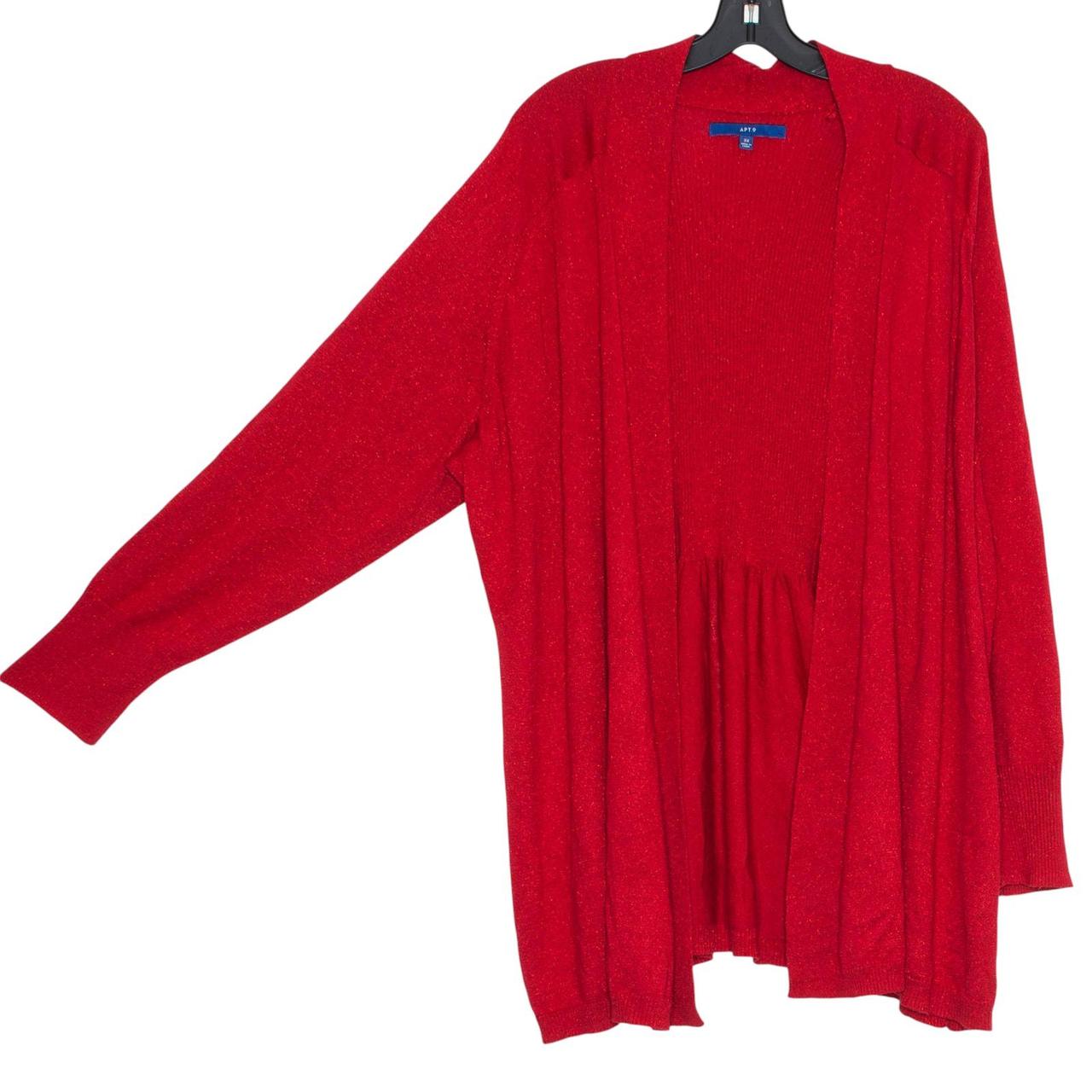 Apt. 9 Women's Cardigan - Red - 3XL – Apt 9 Cardi… - image 6