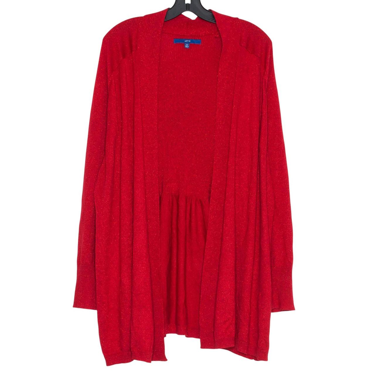 Apt. 9 Women's Cardigan - Red - 3XL – Apt 9 Cardi… - image 1
