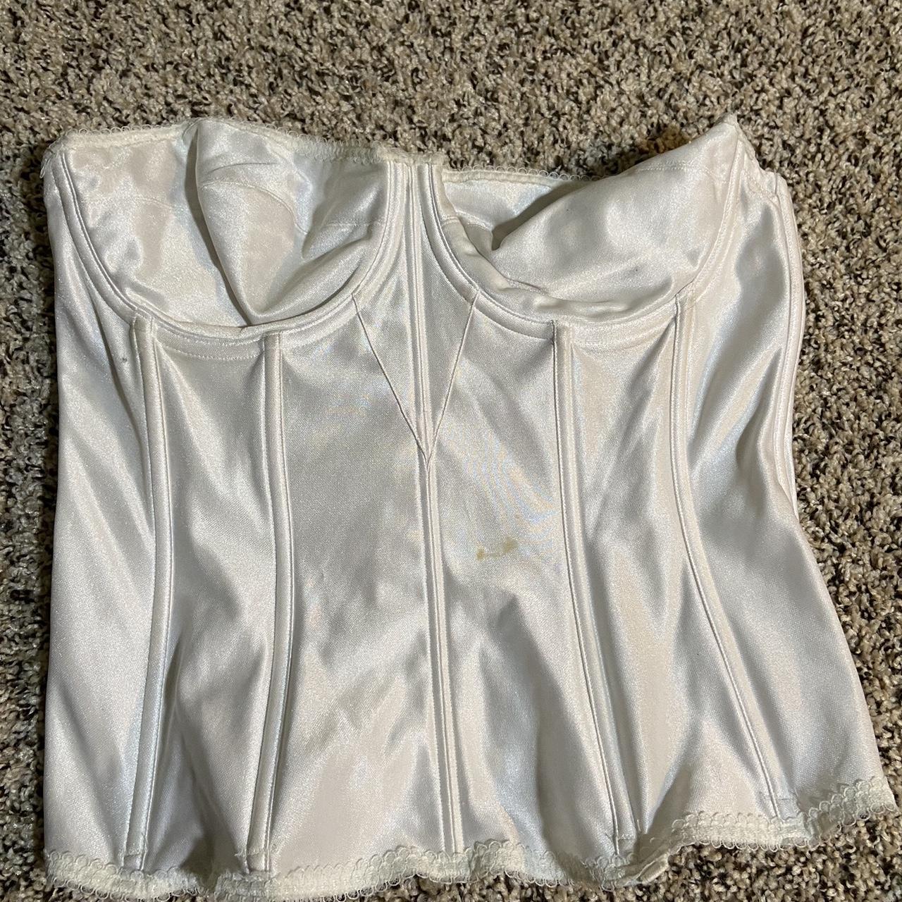 White Corset Top There is a stain I haven’t tried... - Depop