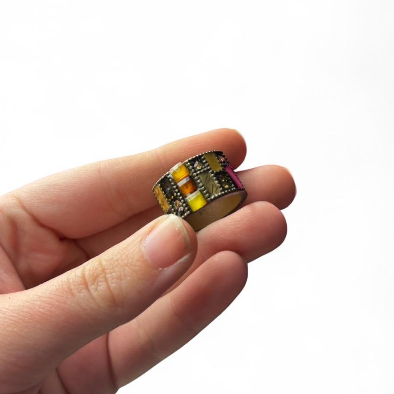 Women's Ring - Multi/Yellow – Multicoloured Gemst… - image 1