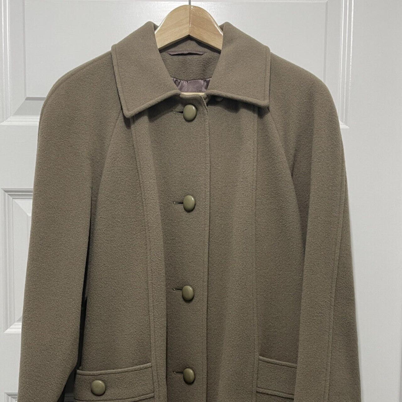 Vintage Aquascutum Wool Coat Button Up Mid Length... - Depop