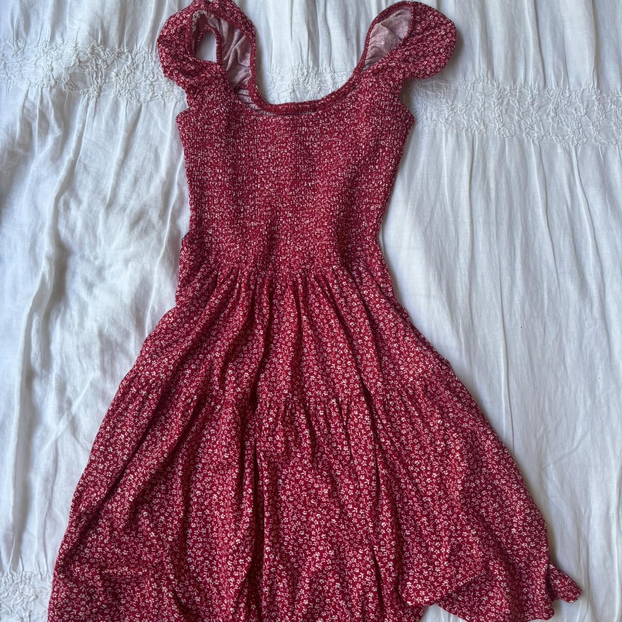 Hollister red floral dress sale