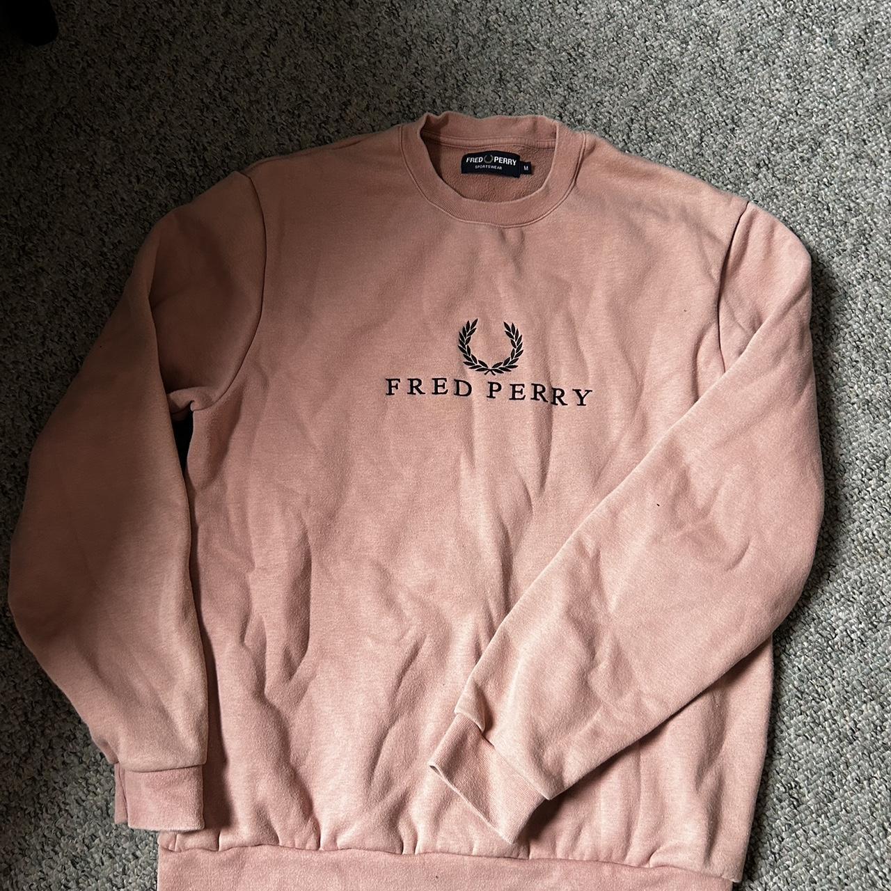 Fred perry grey deals pink sweatshirt