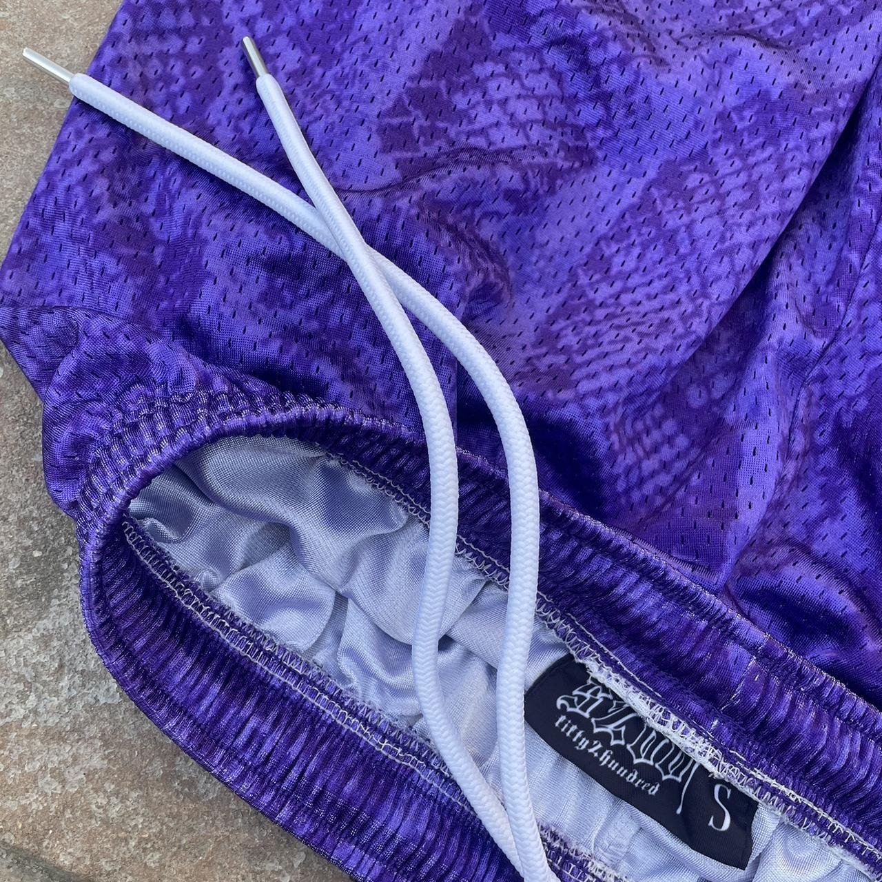 Fifty2Hundred Purple “Neon Snakeskin” Shorts 🐍- Size S - Depop