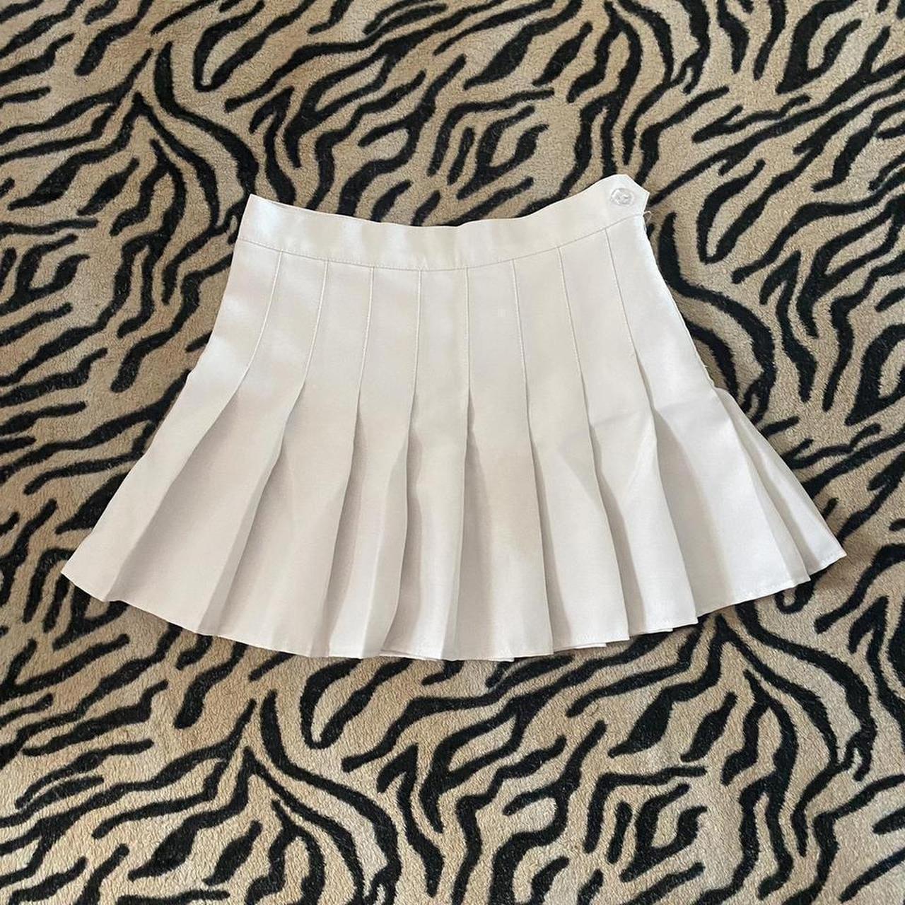 Brandy melville store white tennis skirt