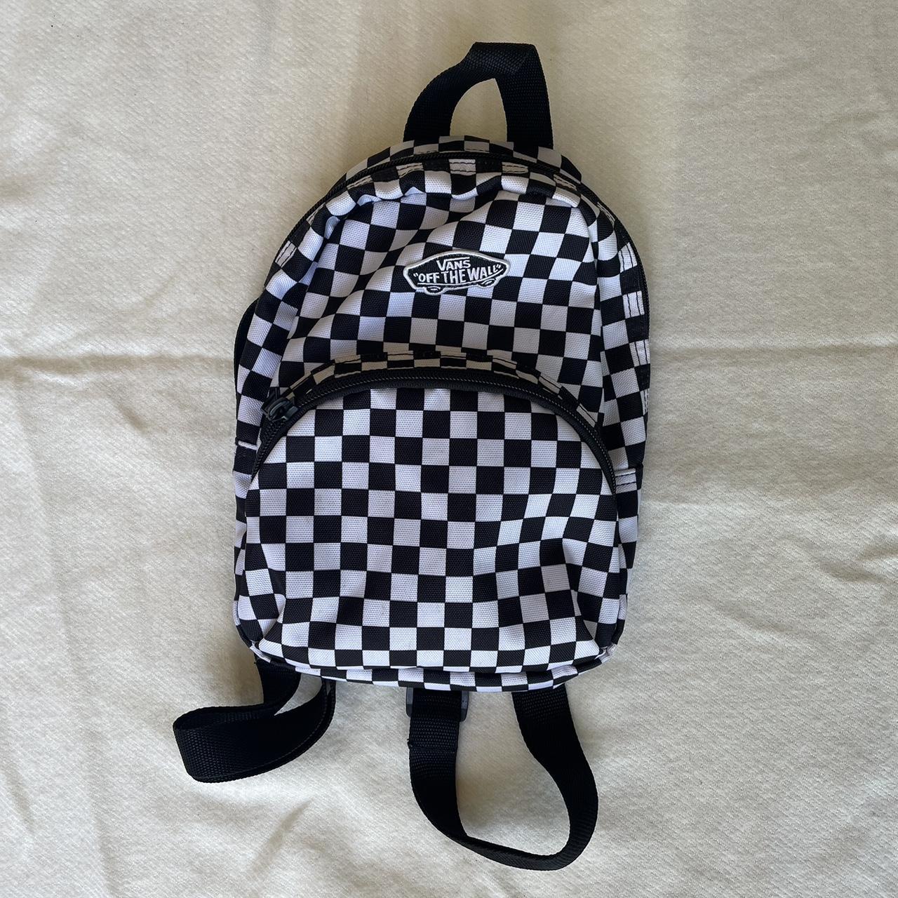 mini checkered vans backpack super cute perfect. Depop