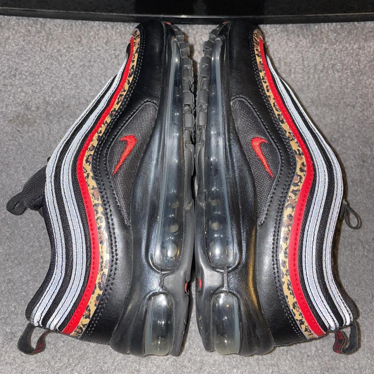 Nike air max 97 store red leather & leopard print