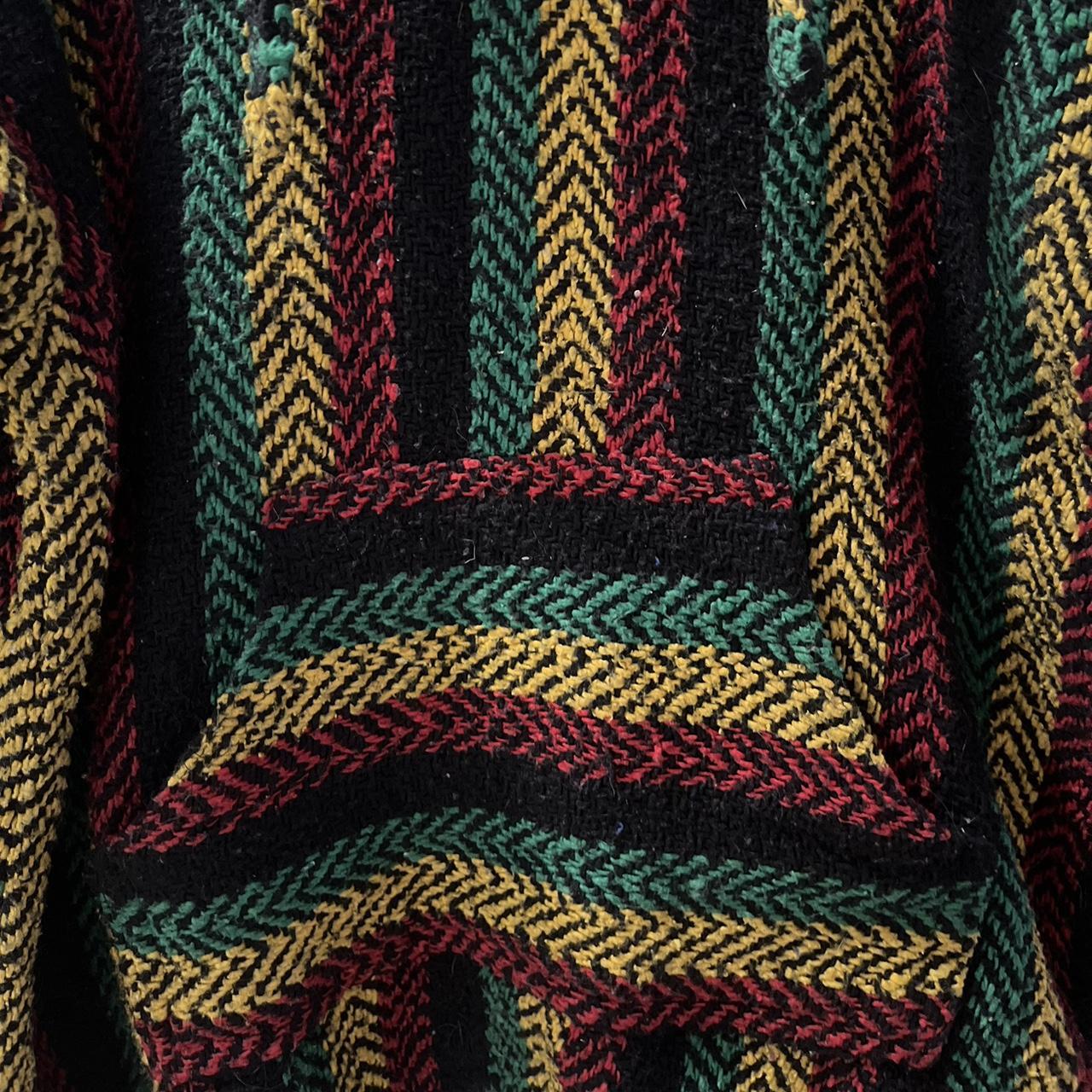 Vintage Hippie Baja Rasta Hoodie - Depop