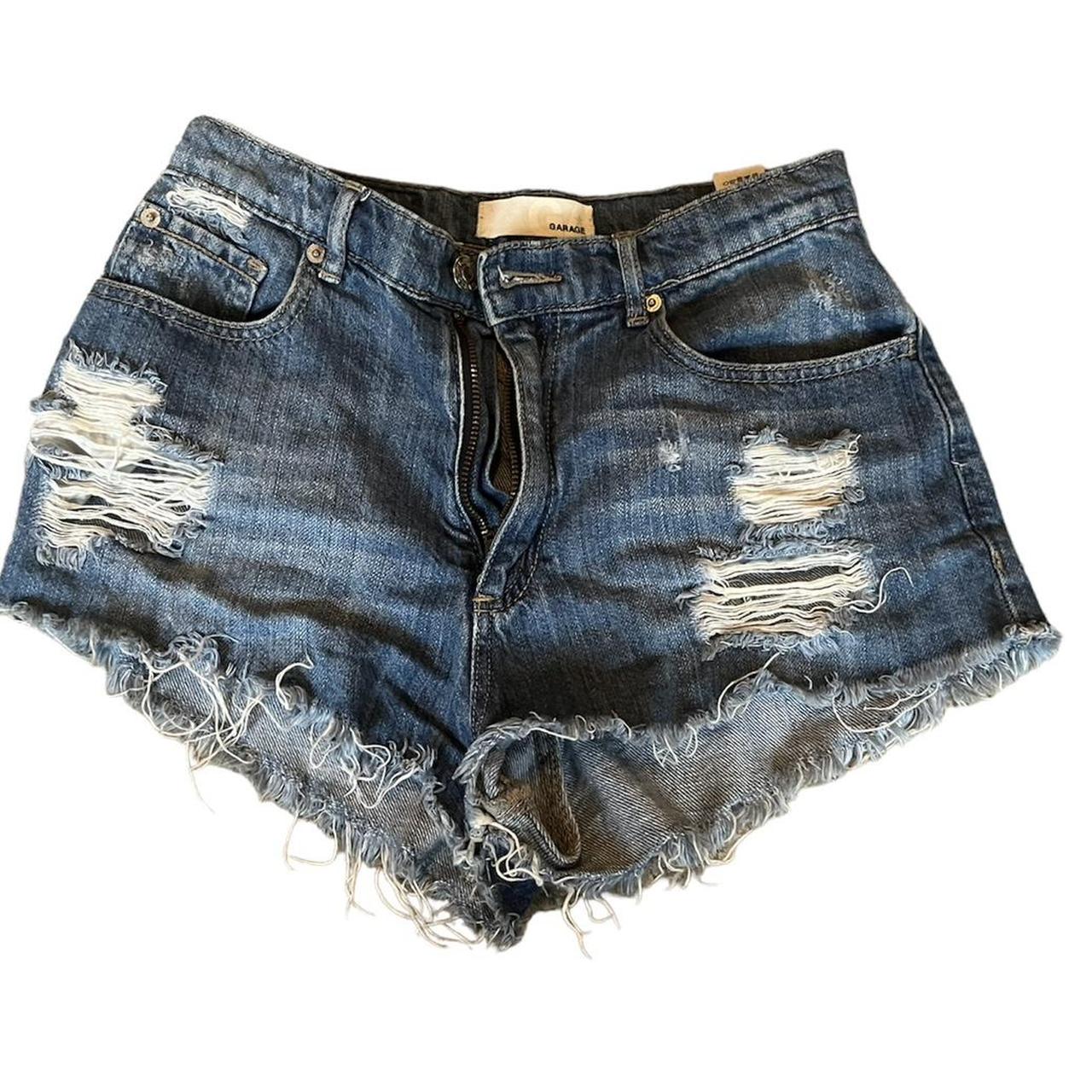 Garage Women's Blue Shorts Depop