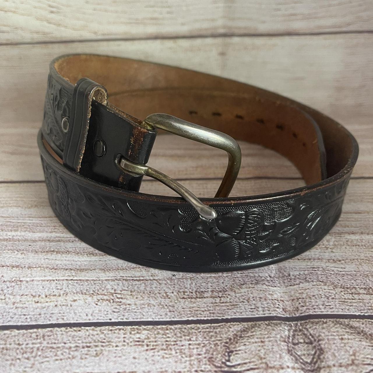 Vintage Chambers leather belt - genuine leather from... - Depop