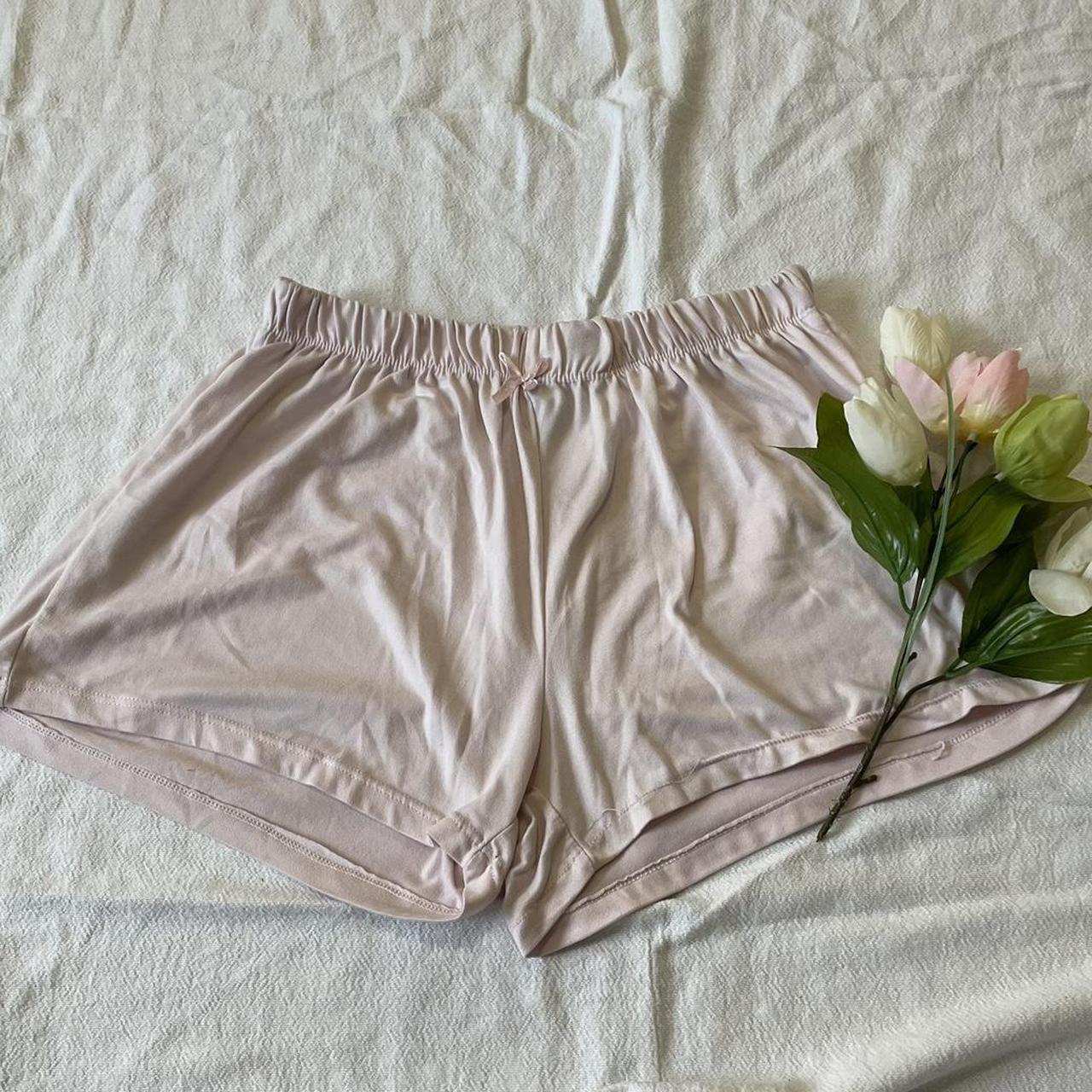 Adorable coquette pink soft loungewear shorts... - Depop